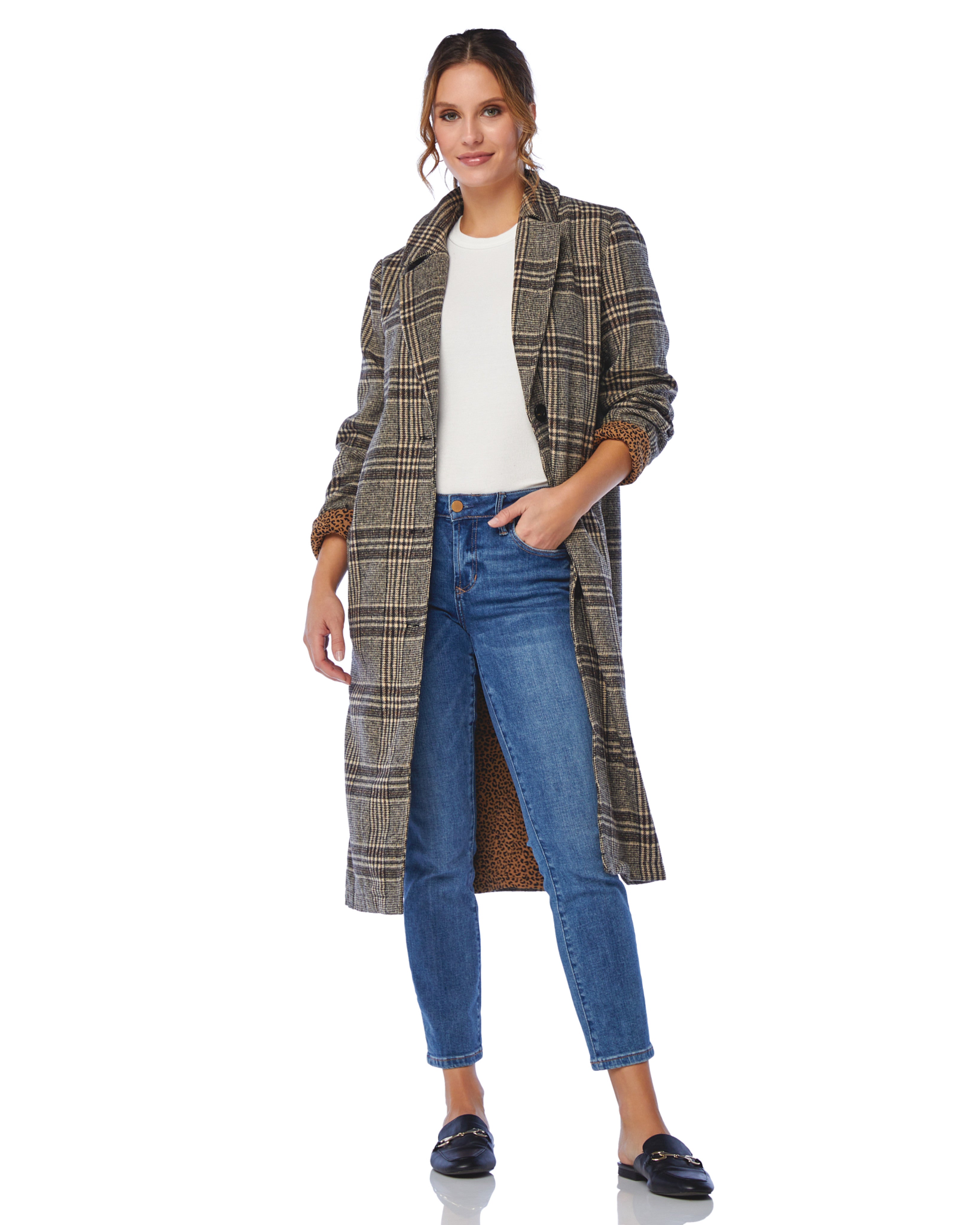 Long Checker Coat