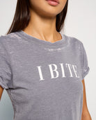 Steel Grey $|& Recycled Karma I Bite Short Sleeve Burnout Tee - SOF Full Front