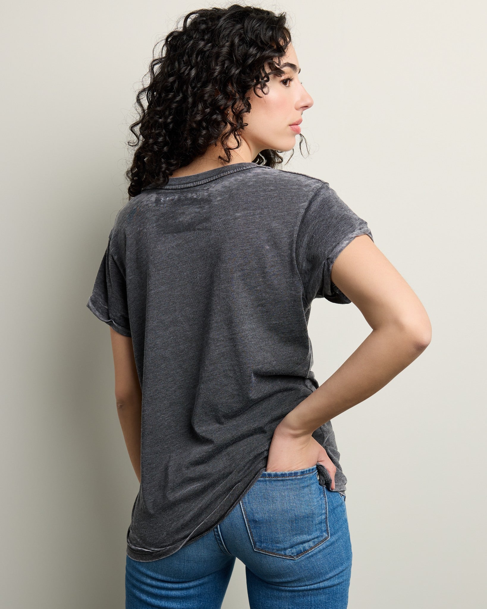 Black $|& Recycled Karma Leave Me Alone Burnout Tee - SOF Back