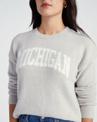Grey/White $|& Thread & Supply Michigan Sweater - SOF Detail