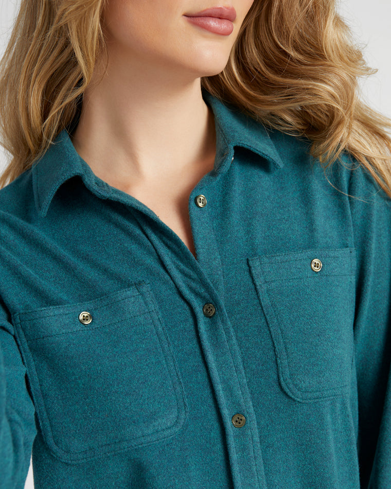Reflecting Pond Turquoise $|& Thread & Supply Lewis Shirt - SOF Detail
