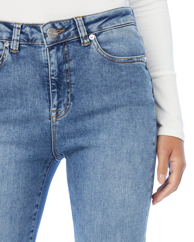 Blue Mist $|& Lola Jeans Alice High Rise Flare - SOF Detail