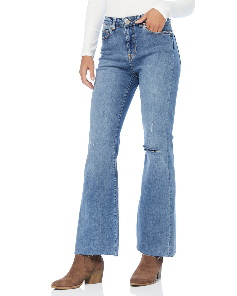 Blue Mist $|& Lola Jeans Alice High Rise Flare - SOF Front