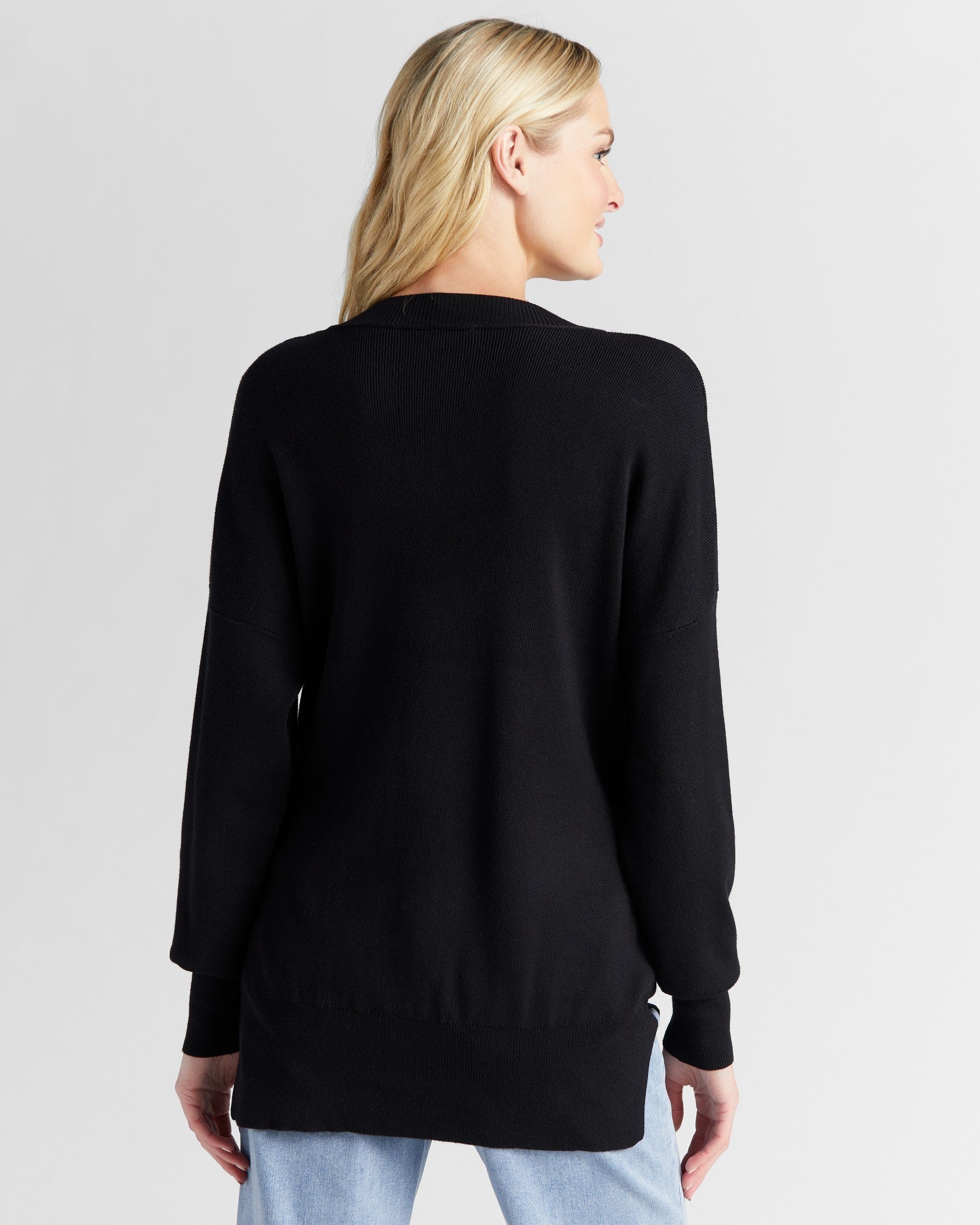 Black $|& Hem & Thread "CHEERS" Oversized Pullover - SOF Back