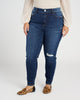 Plus Size Mid Rise Ankle Skinny
