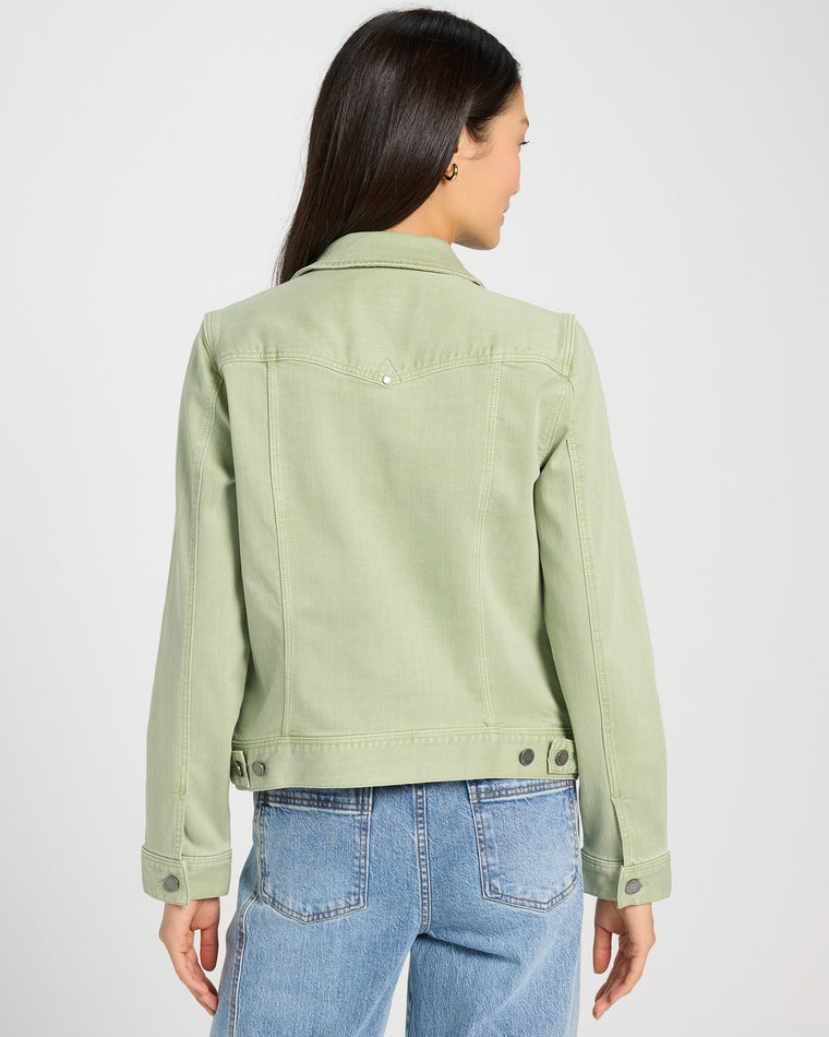 Spanish Moss Olive $|& Liverpool Classic Denim Jacket - SOF Back