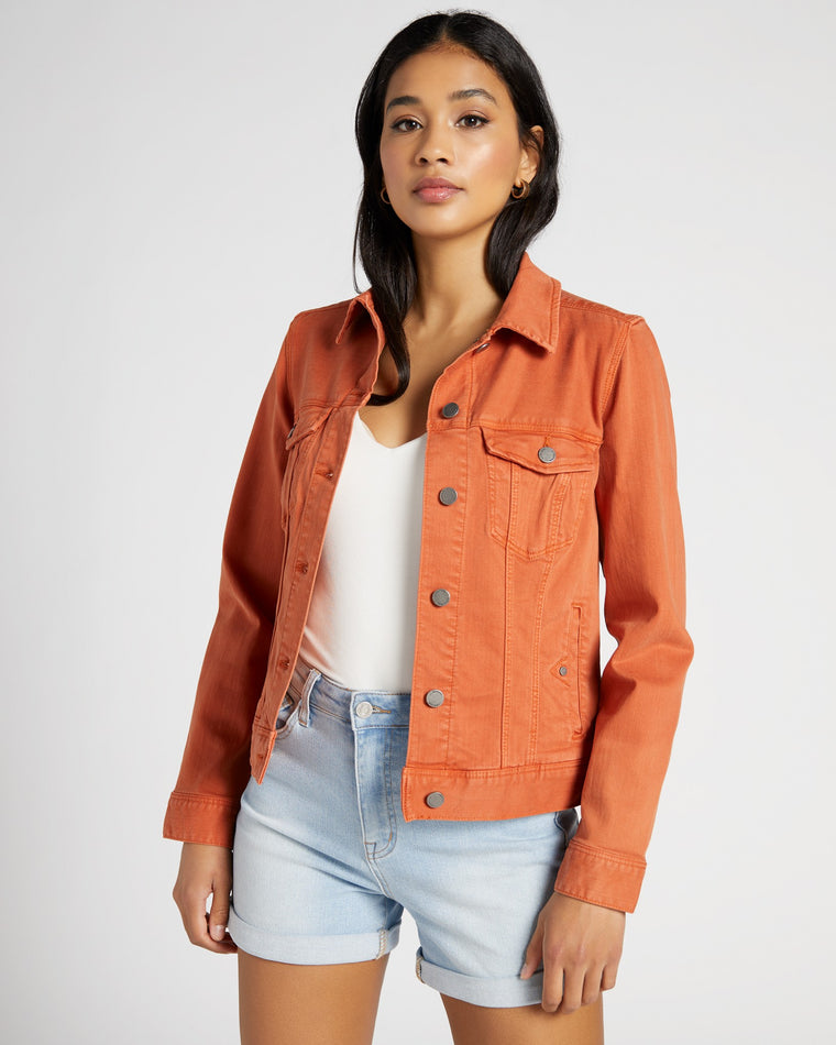 Orange Rust $|& Liverpool Classic Denim Jacket - SOF Front