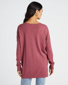 H. Wisteria $|& Dreamers Front Seam V-Neck Sweater - SOF Back