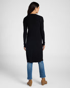 Black $|& Tea N Rose Soft Touch Sweater Cardigan - SOF Back