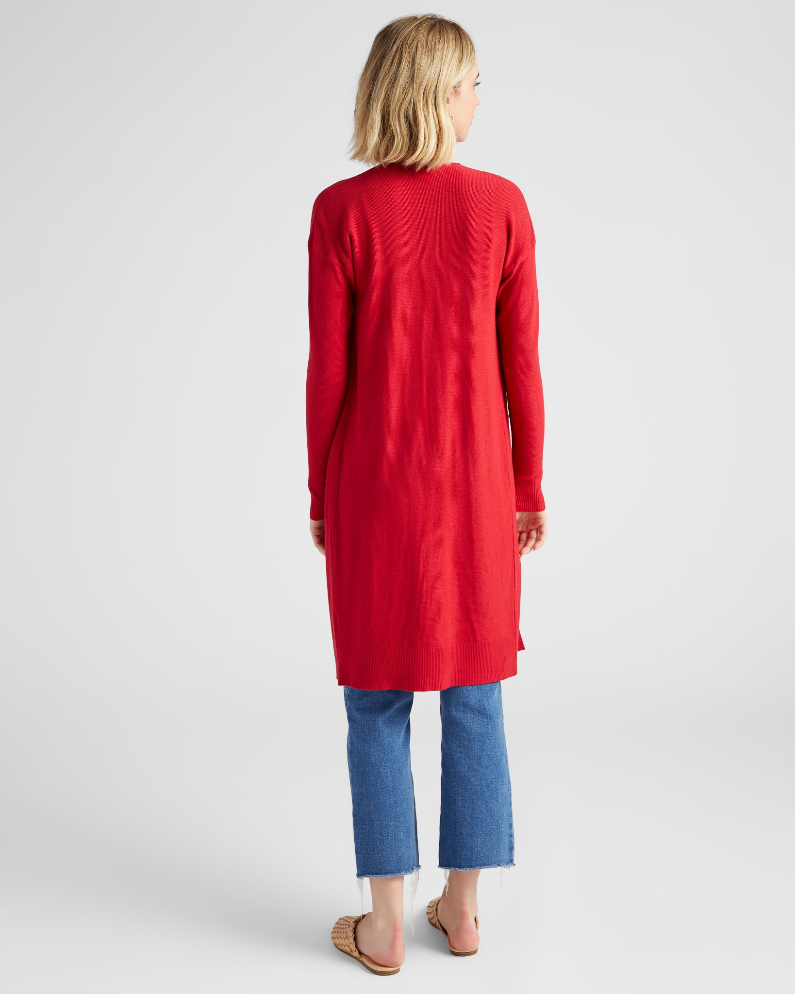 Garnet $|& Tea N Rose Soft Touch Sweater Cardigan - SOF Back