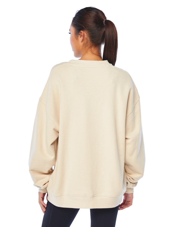 Clay Tan $|& Daughter Lessons Uptown Oversized Crewneck - SOF Back