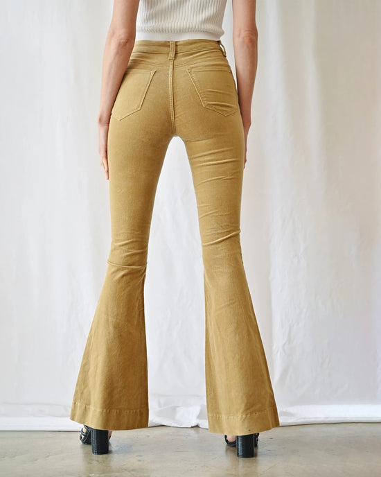 Caramel $|& Mica Denim High Rise Velvet Super Flare - VOF Back