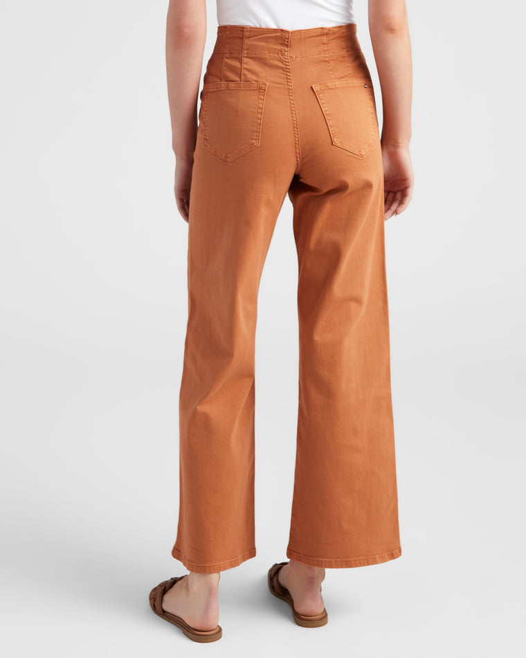 Cinnamon Orange $|& Mica Denim High Rise Wide Leg - SOF Back