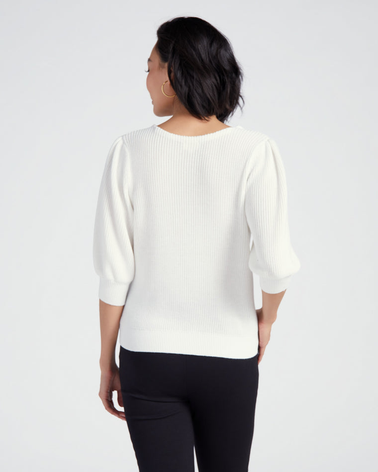 White $|& Gentle Fawn Phoebe Pullover - SOF Back
