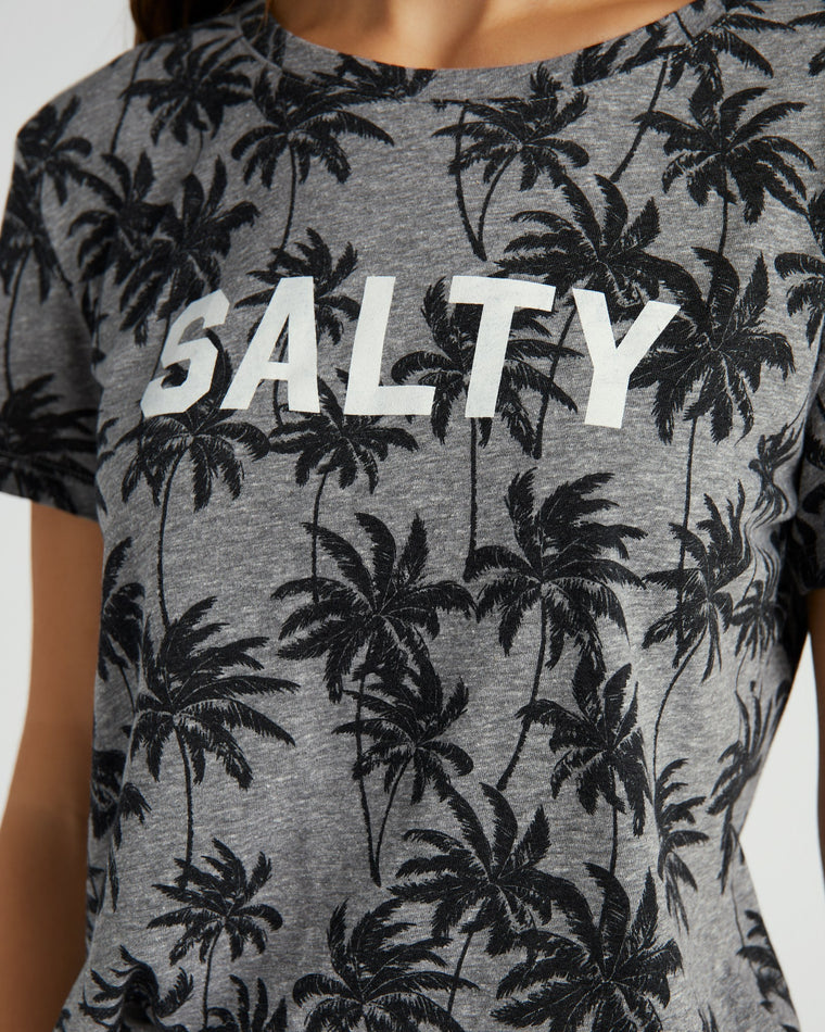 Palm Print $|& 78 & Sunny Salty AO Print Relaxed Graphic Tee - SOF Detail