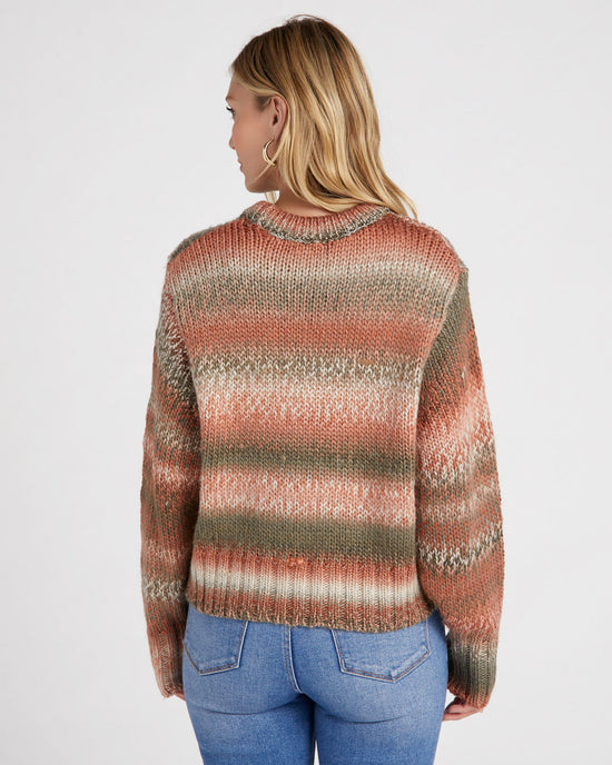 Rust $|& Apricot Chunky Knit Multi Sweater - SOF Back