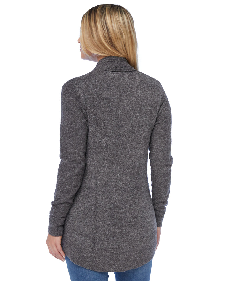 Heather Charcoal $|& Search For Sanity Cozy Waterfall Cardigan - SOF Back