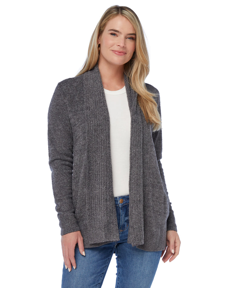 Heather Charcoal $|& Search For Sanity Cozy Waterfall Cardigan - SOF Front