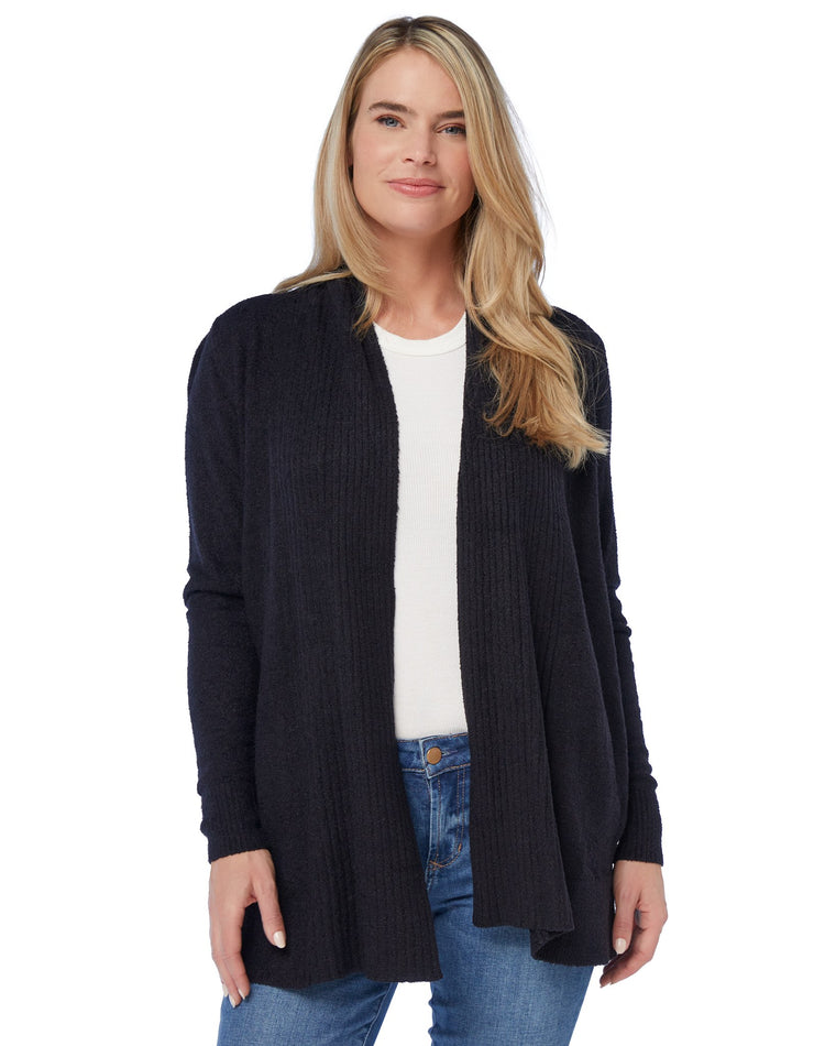 Black $|& Search For Sanity Cozy Waterfall Cardigan - SOF Front