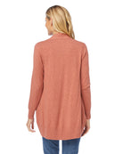 Heather Spice $|& Dreamers Open Long Line Cardigan withPockets - SOF Back