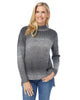 Ribbed Ombre Mock Neck Pullover