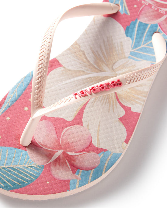 Pink/Pink $|& Havaianas Slim Floral Sandal - Hanger Detail