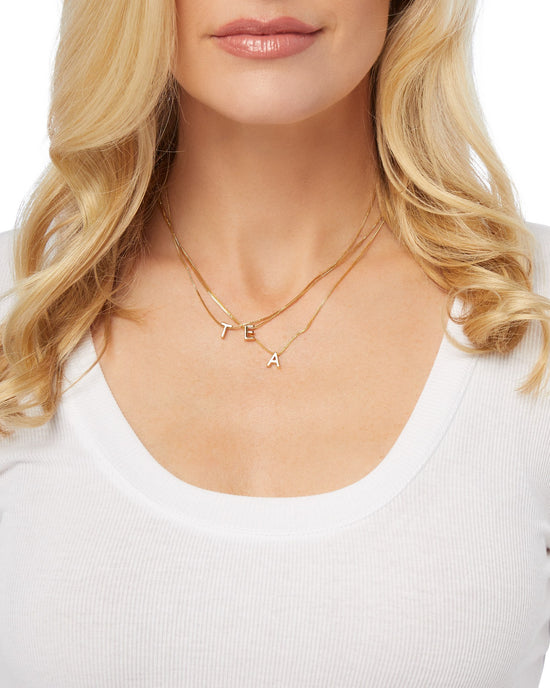 14k Gold $|& Kinsey Designs Kinsey Slide Initial Necklace - SOF Front