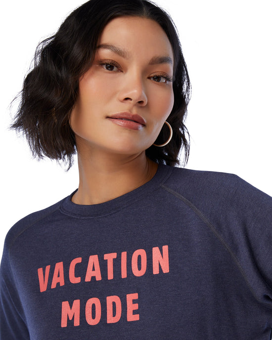Azulon $|& 78 & Sunny Vacation Mode Graphic Sweatshirt - SOF Detail