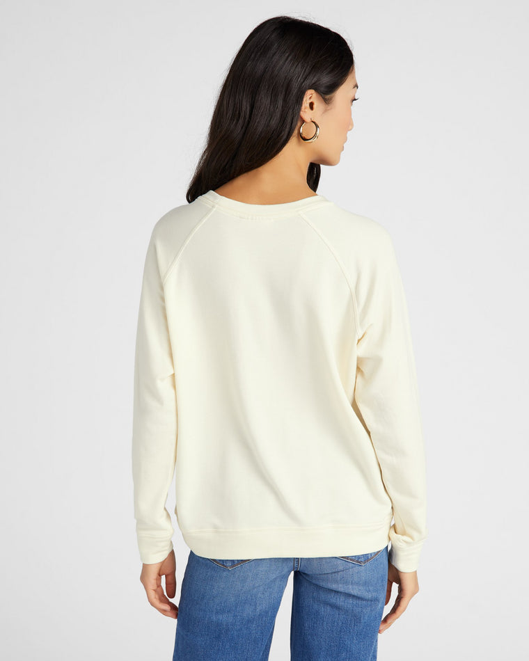 Cream $|& 78 & Sunny Sunset Graphic Sweatshirt - SOF Back