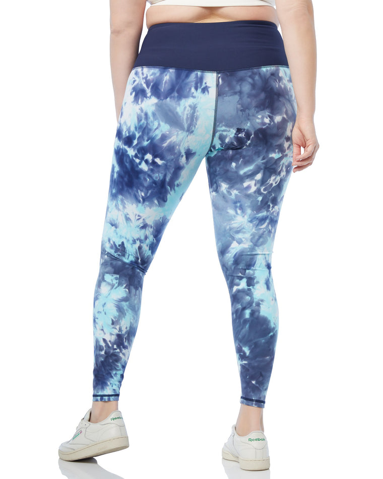 Aqua Tie Dye Aqua $|& Viicaya Nebula Legging - SOF Back