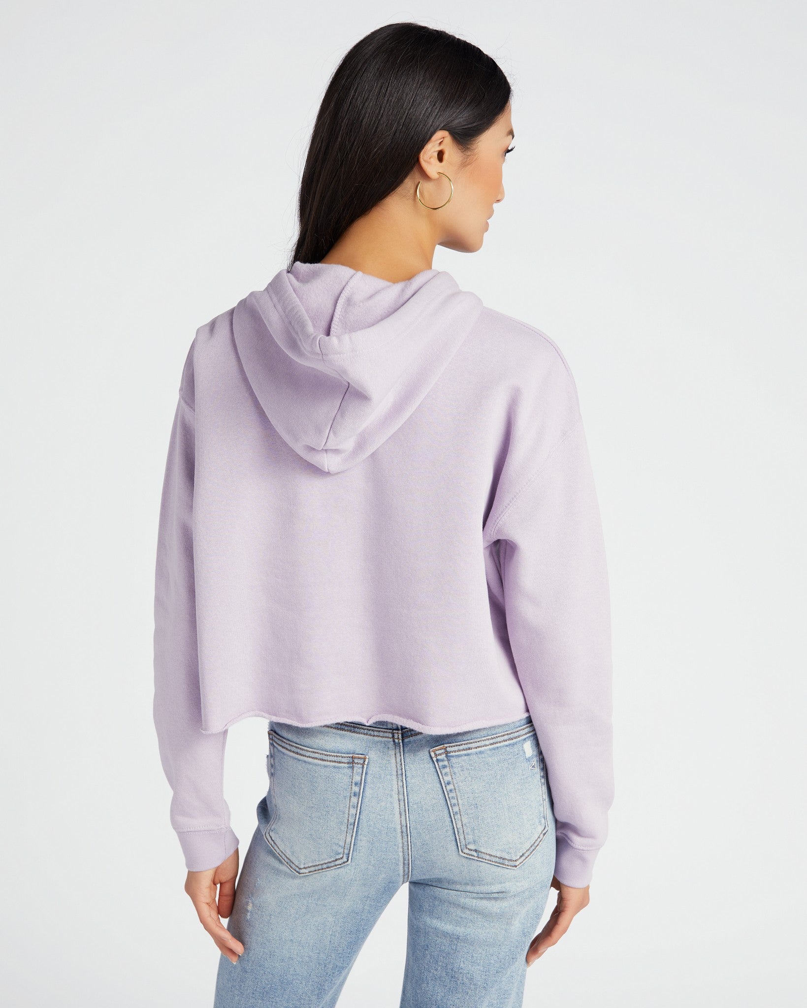 Hoodie crop online lilac