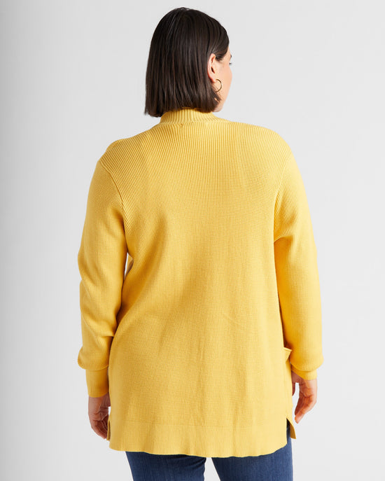 Mustard open front cardigan hotsell