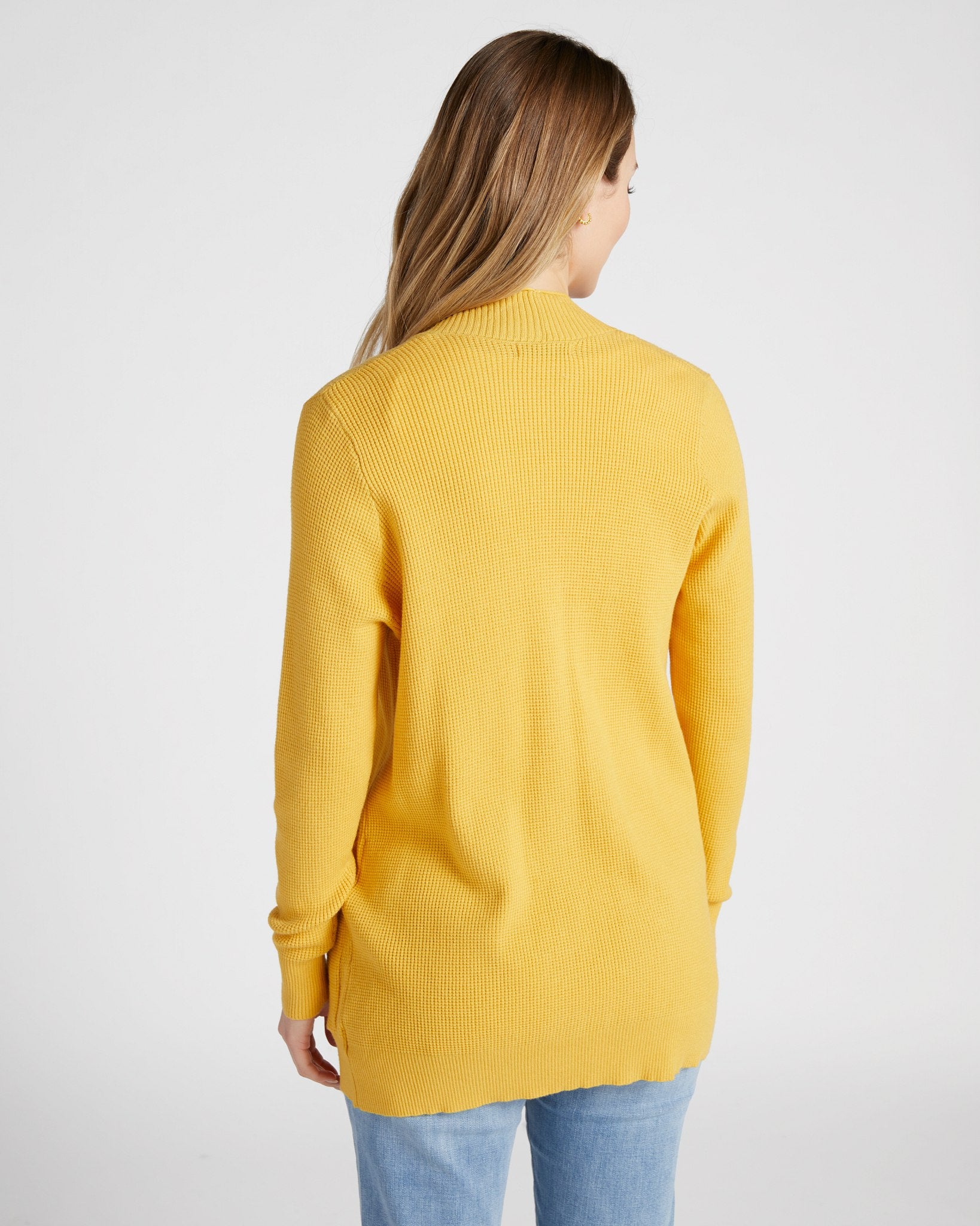 Mustard $|& Staccato Open Front Pocket Cardigan - SOF Back