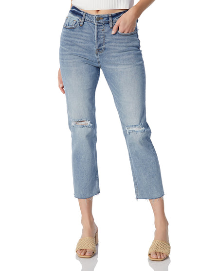Distressed Stevie Cropped Straight Leg Jeans