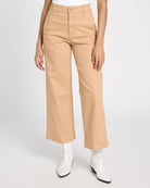 Tan $|& Vigoss High Rise Wide Leg Trouser - SOF Front
