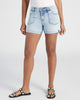 Mid-Rise Shorts with Angled Pockets