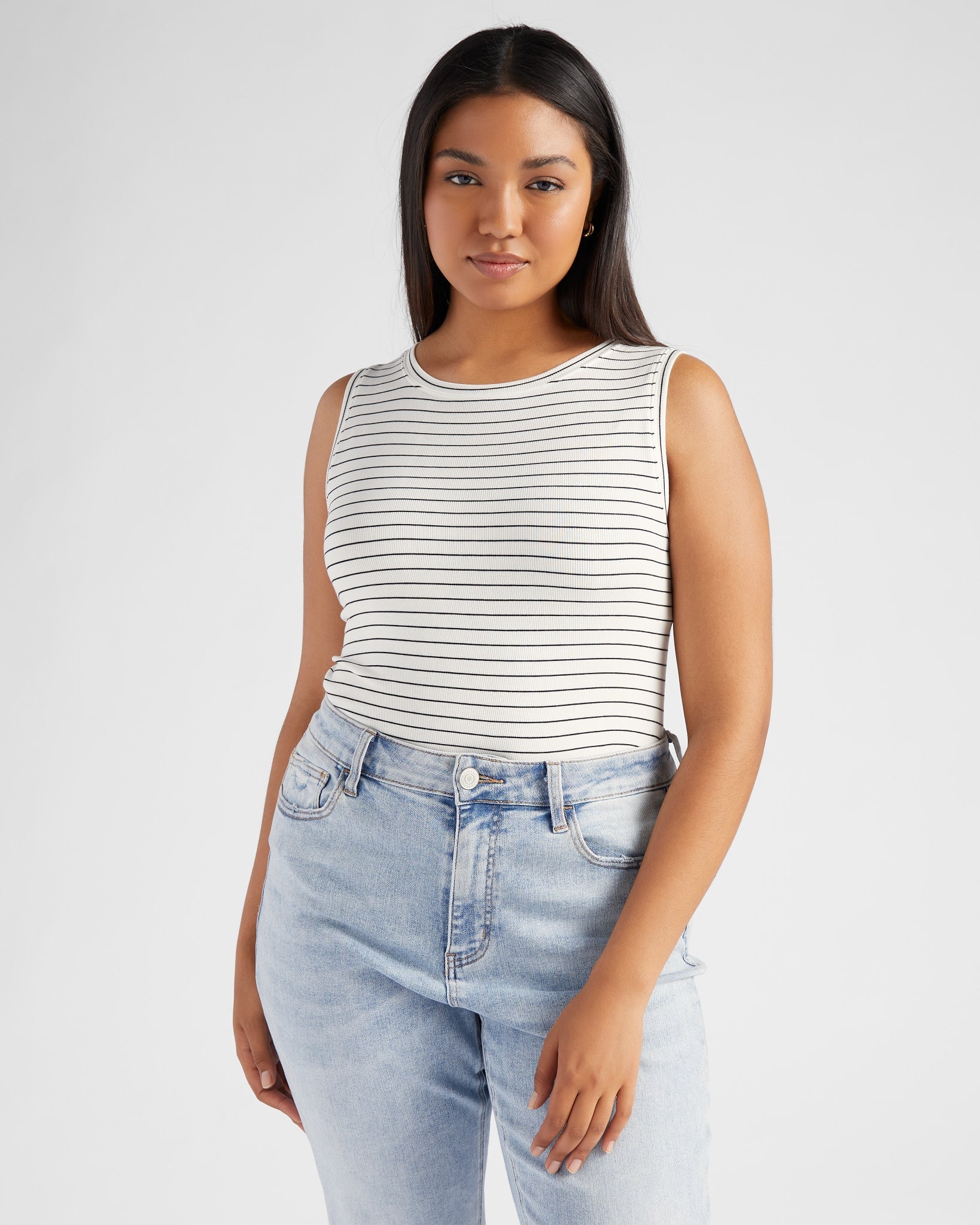 Noir Stripe $|& Thread & Supply Sinclair Stripe Tank - SOF Front