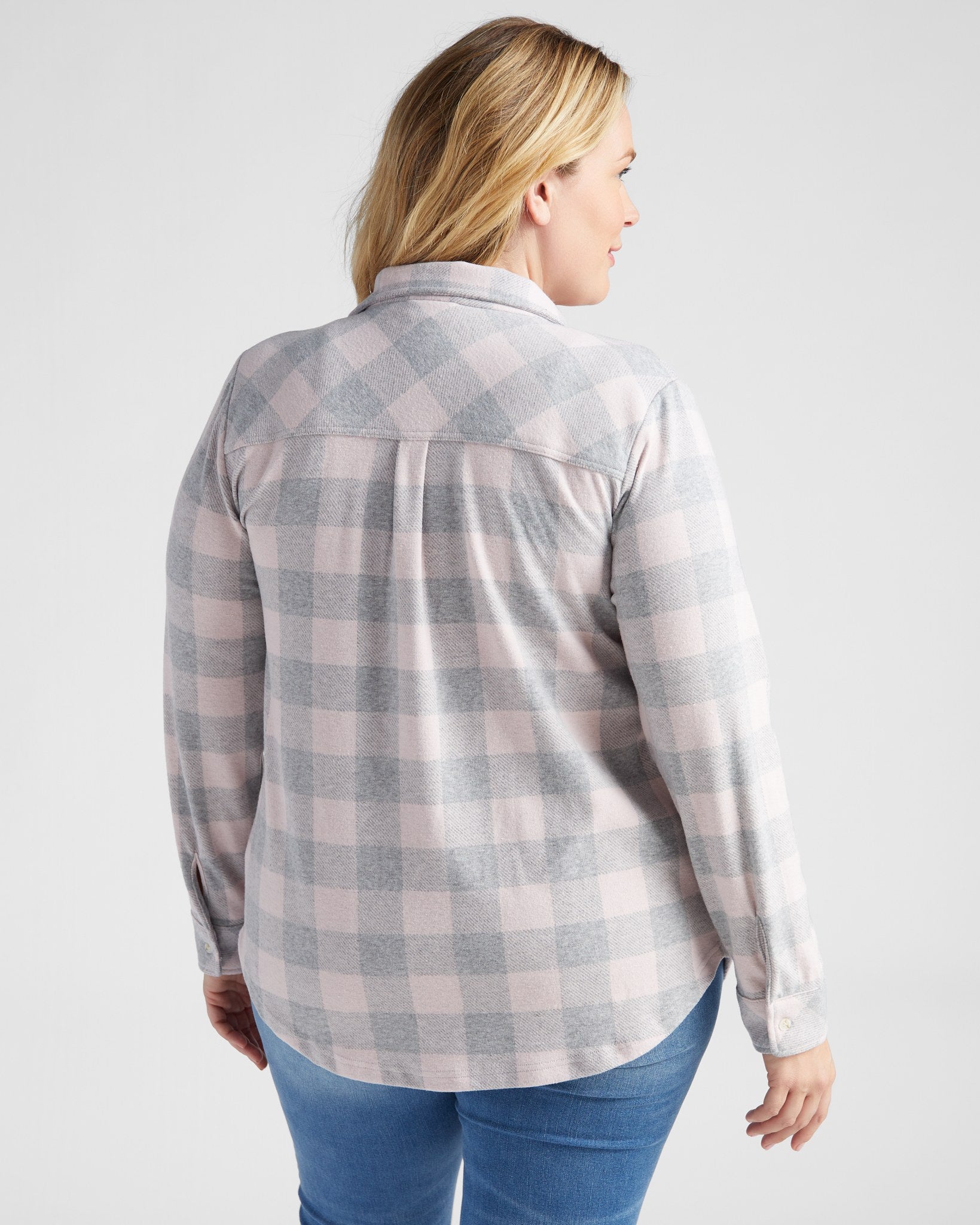 Pink Grey Buffalo $|& Thread & Supply Lewis Plaid Shirt - SOF Back