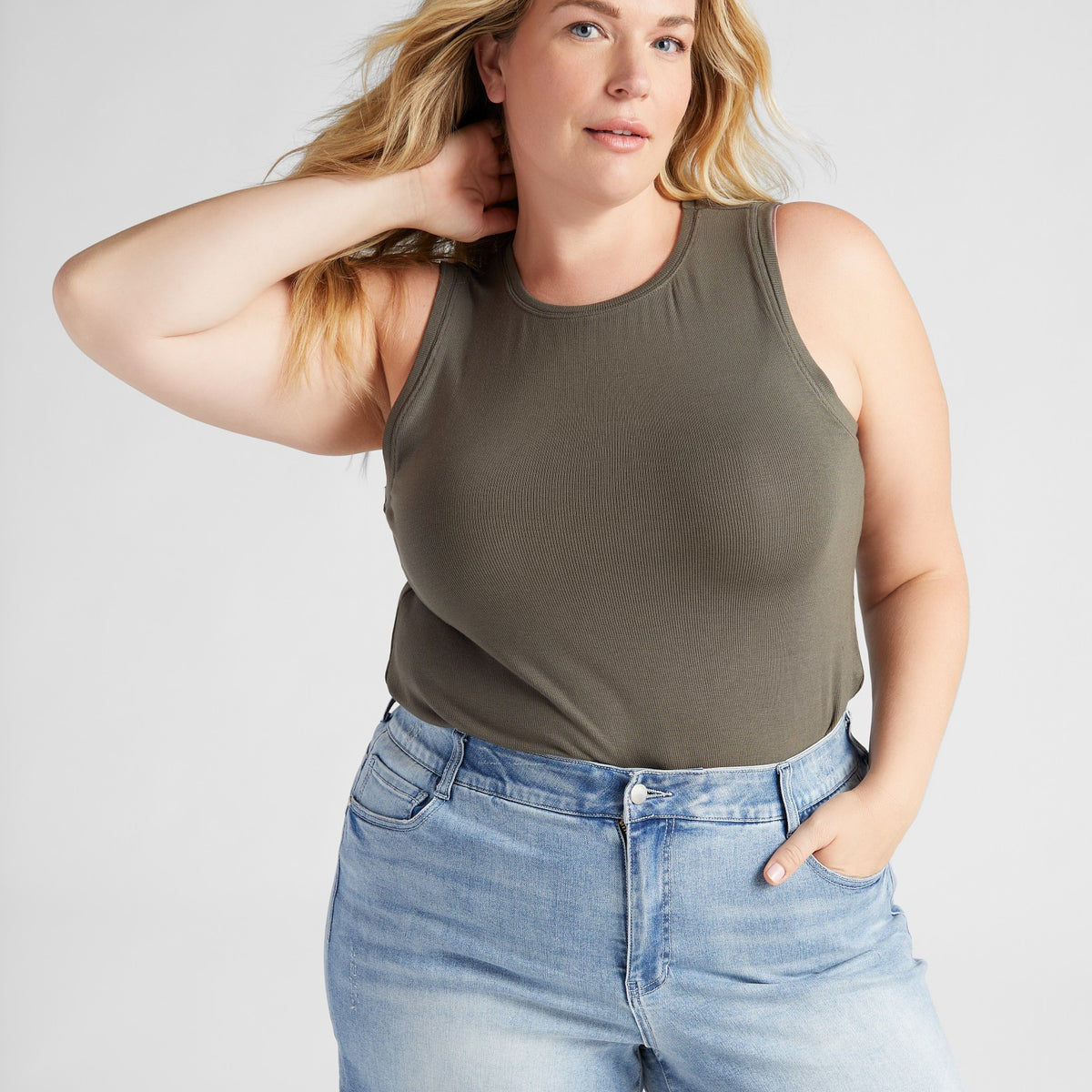 Plus Size Sinclair Tank - Soft Micromodal Ribbed Fit – Wantable