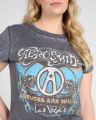 Black $|& Recycled Karma Aerosmith Graphic Tee - SOF Detail