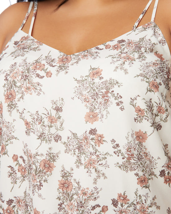 Ivory/Ginger $|& Skies Are Blue Floral Printed Cami - SOF Detail