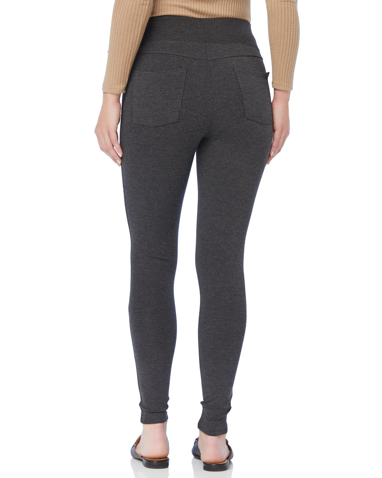Heather Charcoal $|& Matty M Seamed Legging with Back Pockets - SOF Back