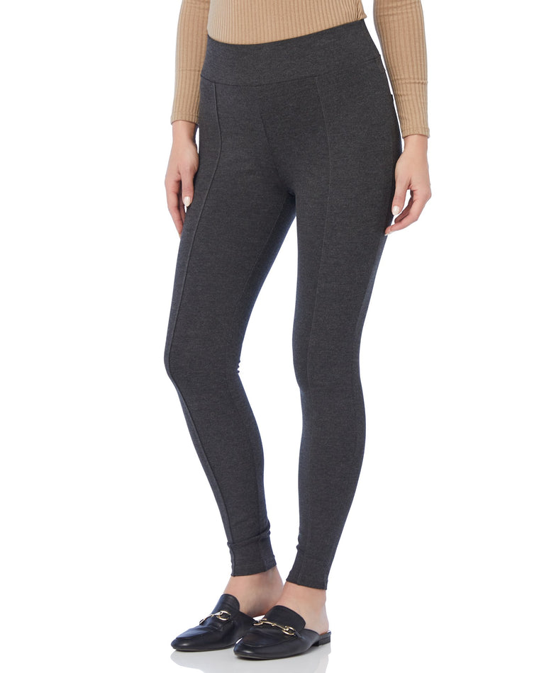 Heather Charcoal $|& Matty M Seamed Legging with Back Pockets - SOF Front