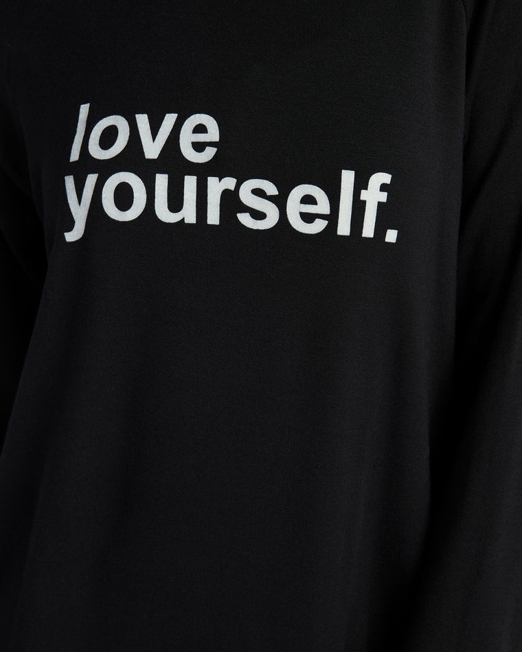 Black Black $|& Interval Love Yourself  Mid Length Long Sleeve - SOF Detail