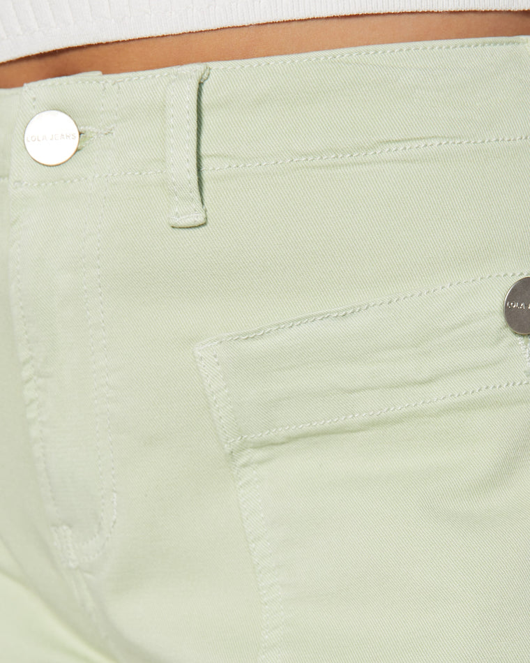 Lime Cream $|& Lola Jeans Willow Cargo Pant - SOF Detail
