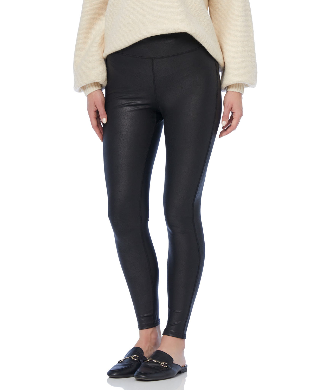 Black $|& Thread & Supply Ava Vegan Leather Legging - SOF Front