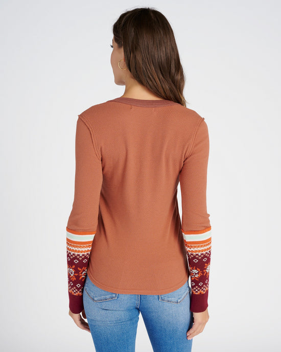 Autumn Combo Brown $|& Free People Mikah Layering Top with Detail Cuff - SOF Back