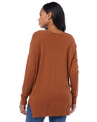 Cumin $|& Dreamers Front Seam V-Neck Sweater - SOF Back