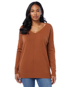 Cumin $|& Dreamers Front Seam V-Neck Sweater - SOF Front