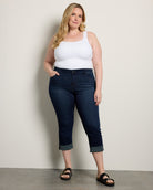 Destiny Dark $|& Liverpool Charlie Cuffed Cropped Skinny Jeans - UGC On Fig